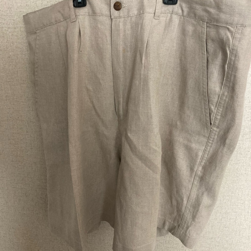 John Ashford Sport Light Tan Shorts Mens 38 linen